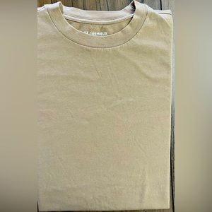 Small Cremieux t shirt. Tan/ brown
